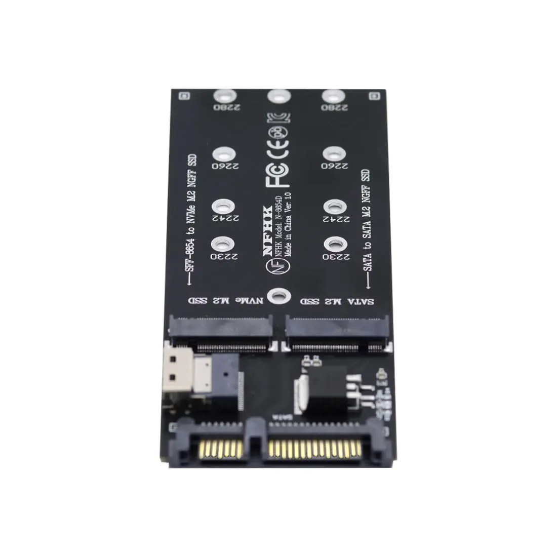 chenyang M.2 NVME PCIe SSD to SFF-8654 & NGFF SATA SSD to SATA Combo Adapter | PCIe 3.0 x4 - view 6