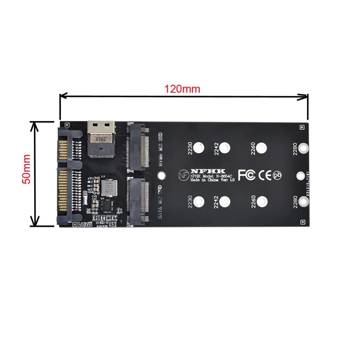 chenyang M.2 NVME PCIe SSD to SFF-8654 & NGFF SATA SSD to SATA Combo Adapter | PCIe 3.0 x4 - view 9