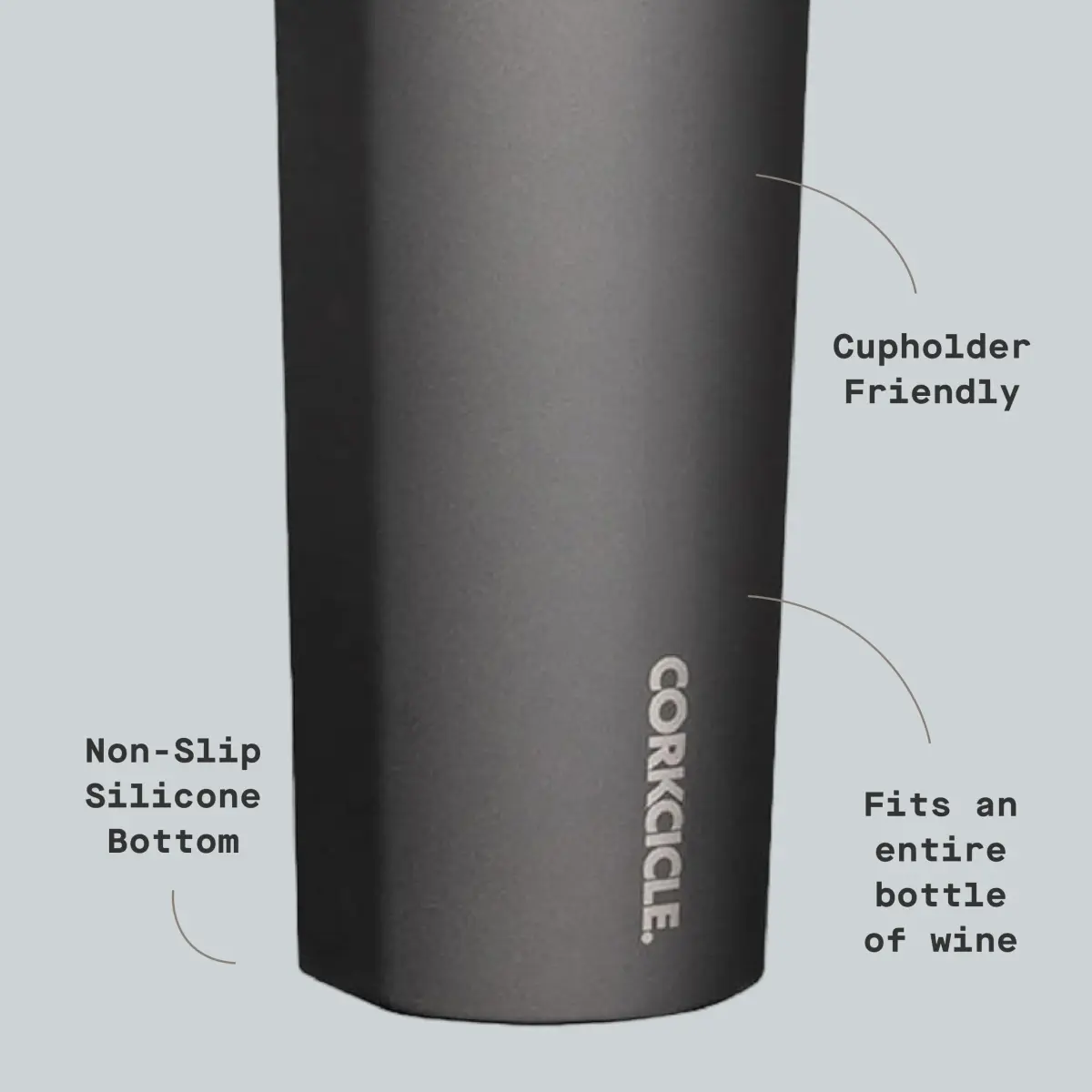 Corkcicle Classic Canteen 25 oz (740 ml) Triple Insulated Bottle | Ceramic Slate - view 4