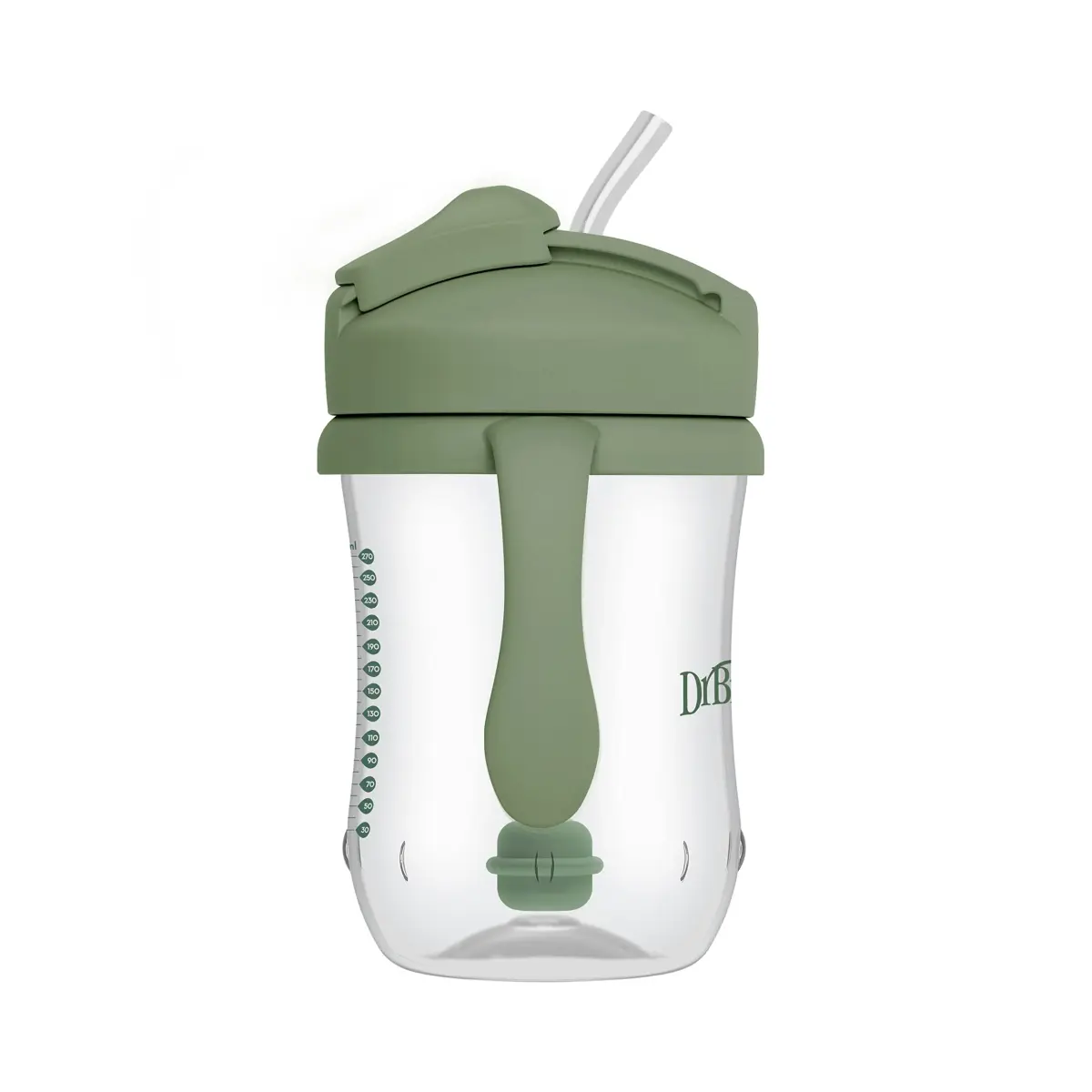 Dr. Brown's Milestones Baby's First Straw Cup, Olive Green, 270ml (9 oz) | Spill-Proof & BPA-Free - view 8