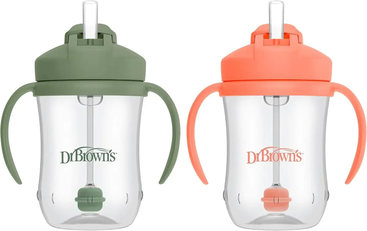 Dr. Brown's Milestones Baby's First Straw Cup 266ml (9 oz) | Spill-Proof & BPA-Free for Toddlers 6m+ - main product image