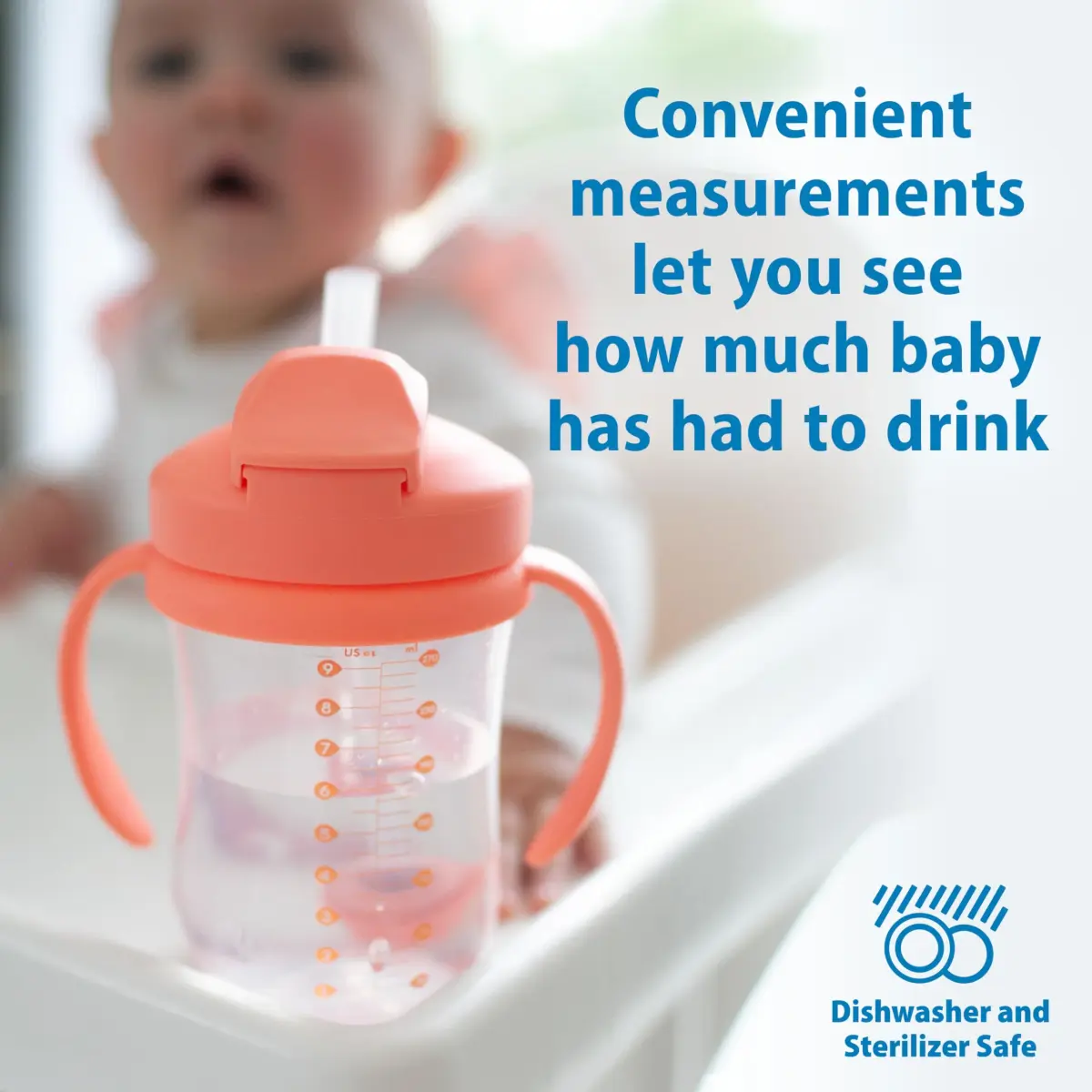 Dr. Brown's Milestones Baby's First Straw Cup 266ml (9 oz) | Spill-Proof & BPA-Free for Toddlers 6m+ - view 3