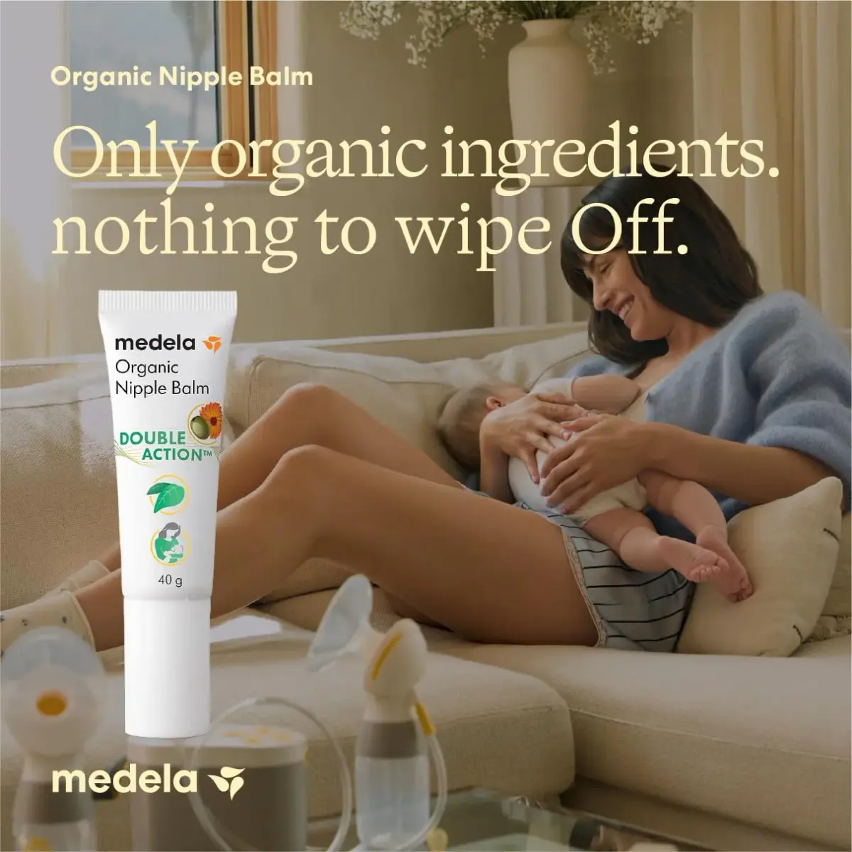 Medela Organic Nipple Cream 40g (1.34 oz) | Soothes Sore Nipples, Safe for Baby, No Rinse Needed - view 2