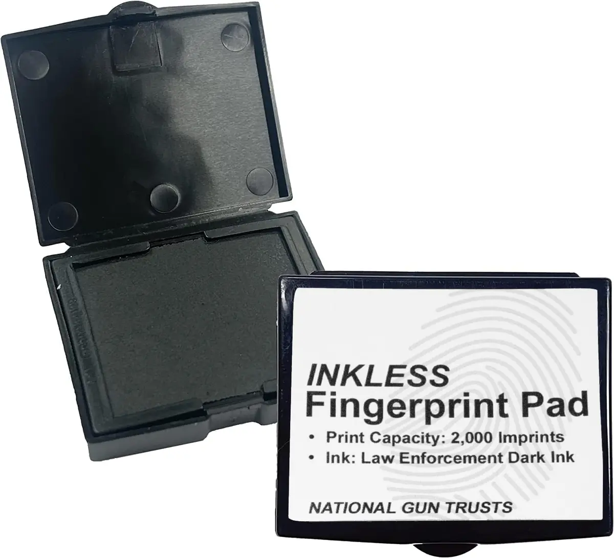 NATIONAL GUN TRUSTS Fingerprint Ink Pad - Made in USA - Black Ink, 2.16" Wide | Permanent, Inkless, Law Enforcement - main product image