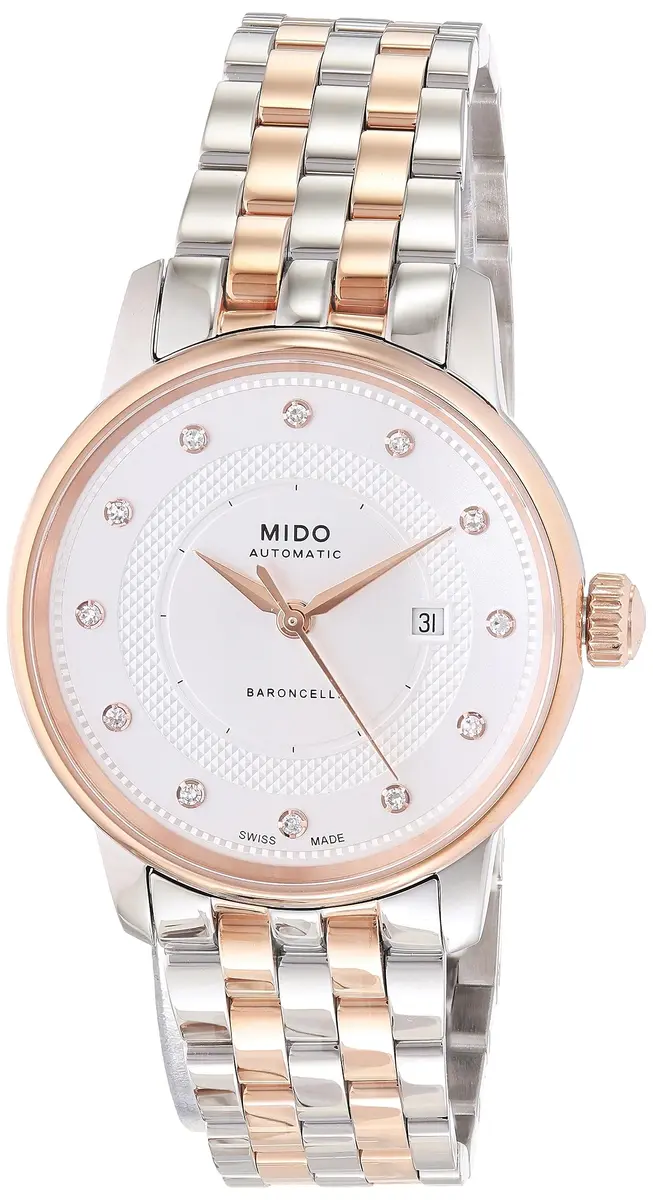 MIDO Women's Automatic Watch - Silver Dial, 30mm Case, Rose Gold PVD Coating | Swiss Precision - main product image