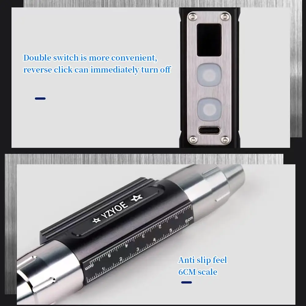 YZYOE 6-LED Rechargeable Gemstone Flashlight 14cm (5.5in) | Jade Appraisal & Diamond Detector Lamp - view 5