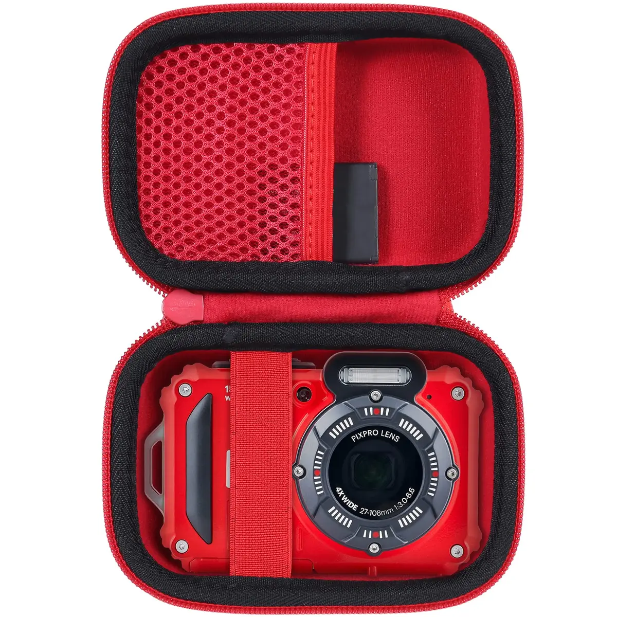 Aenllosi Hard Case for Kodak PIXPRO WPZ2 Rugged Digital Camera, Red | Water-Resistant EVA Shell & Fluffy Lining - main product image