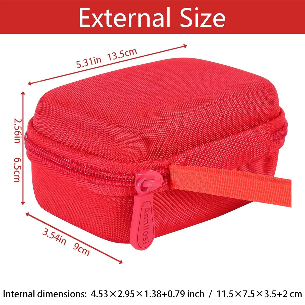 Aenllosi Hard Case for Kodak PIXPRO WPZ2 Rugged Digital Camera, Red | Water-Resistant EVA Shell & Fluffy Lining - view 5