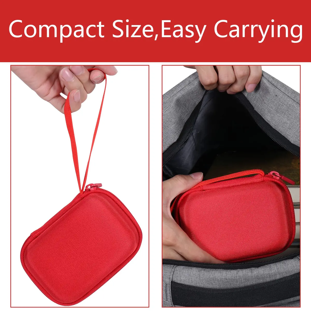 Aenllosi Hard Case for Kodak PIXPRO WPZ2 Rugged Digital Camera, Red | Water-Resistant EVA Shell & Fluffy Lining - view 6