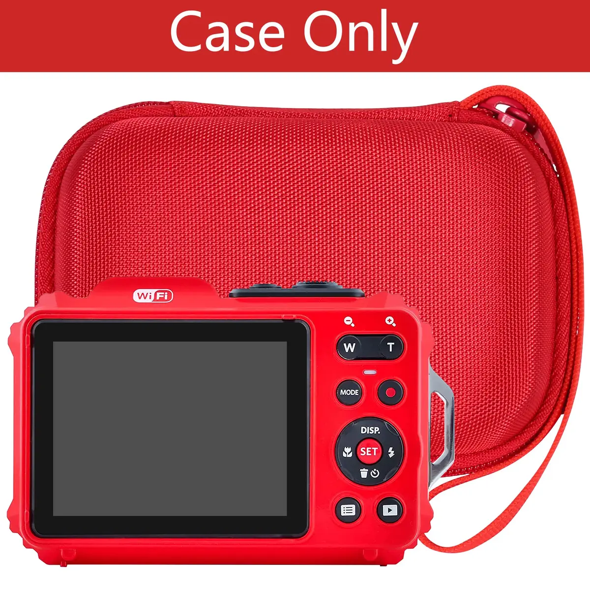 Aenllosi Hard Case for Kodak PIXPRO WPZ2 Rugged Digital Camera, Red | Water-Resistant EVA Shell & Fluffy Lining - view 4