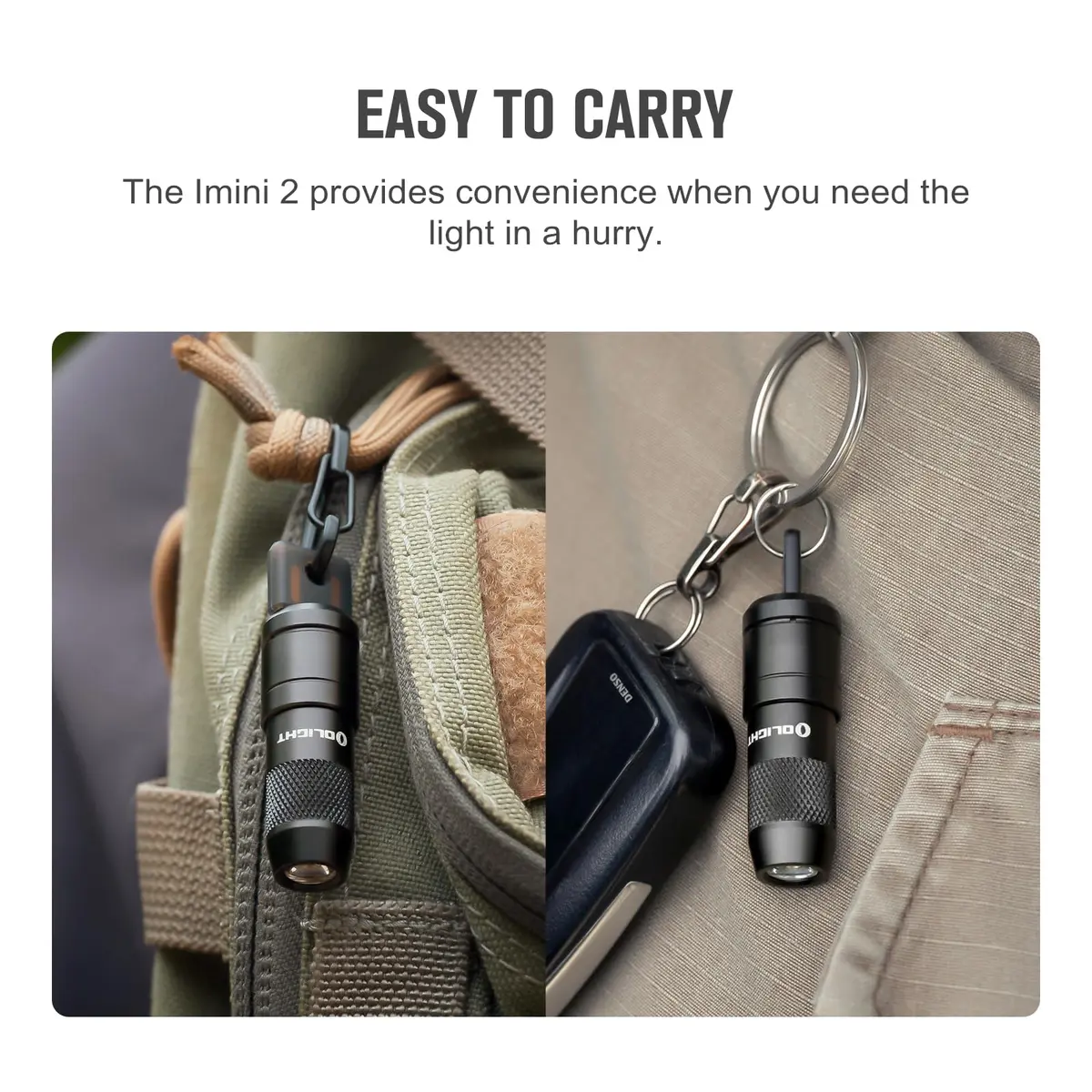 OLIGHT IMINI 2 Rechargeable Mini Flashlight Black | 50 Lumens, 21 M Throw, Compact & Stylish - view 8