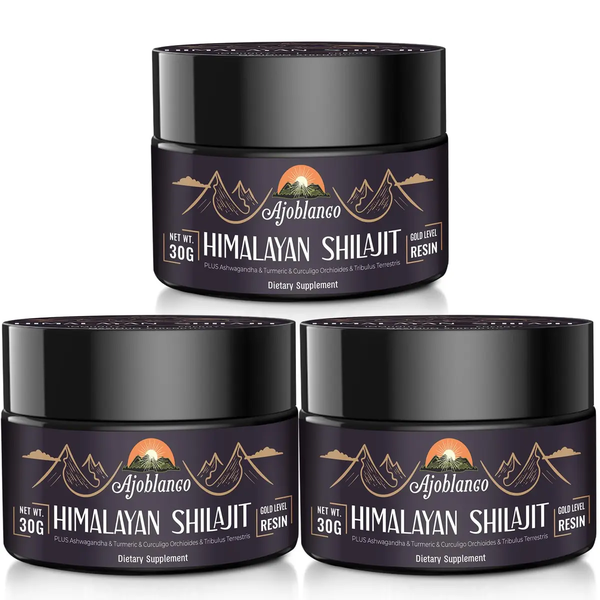 Ajoblanco 600mg Himalayan Shilajit Resin | Organic Ayurvedic Energy & Immunity Support - main product image