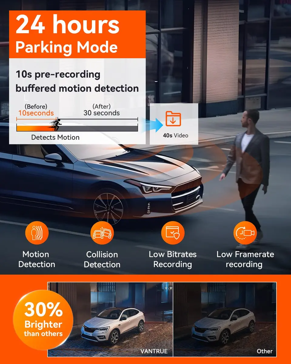 Vantrue N5 4 Channel WiFi Dash Cam 2.7K + 1080P Four Lens | 360° Coverage, Night Vision, GPS, 512GB Support - view 7