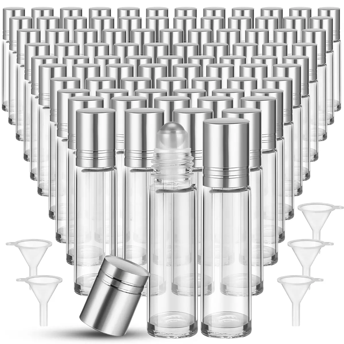 Sumind 150 Pcs Glass Essential Oil Roller Bottles 10 ml | Leakproof, Reusable, Travel Friendly - main product image