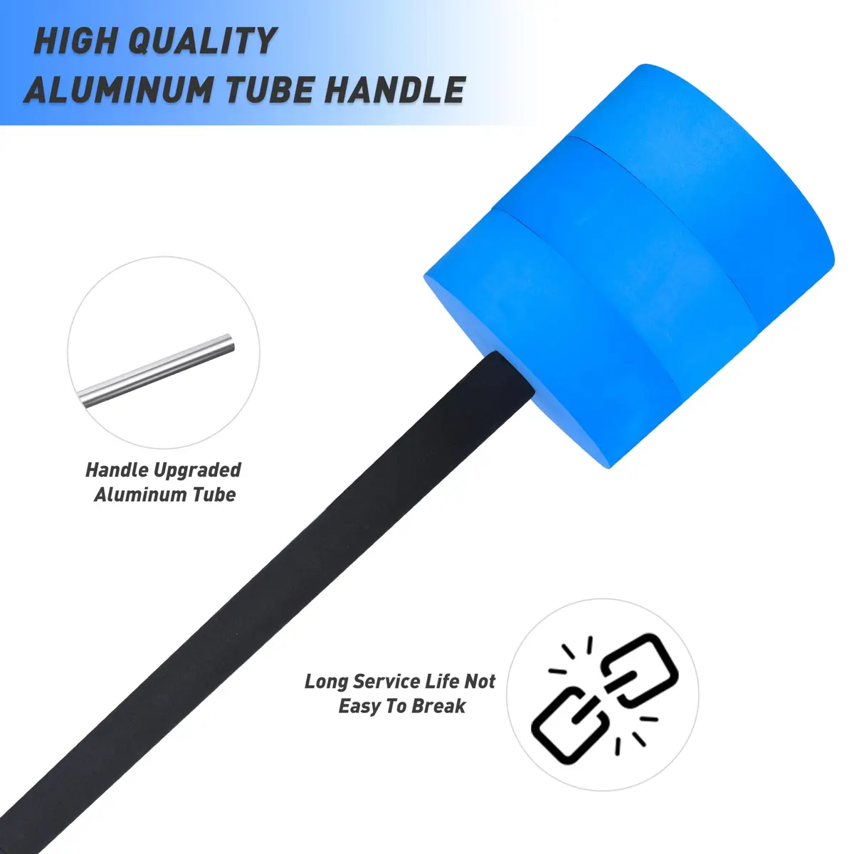 Hikeen Aquatic Exercise Dumbbells Blue Long Barbell | Water Aerobics Pool Resistance - view 2