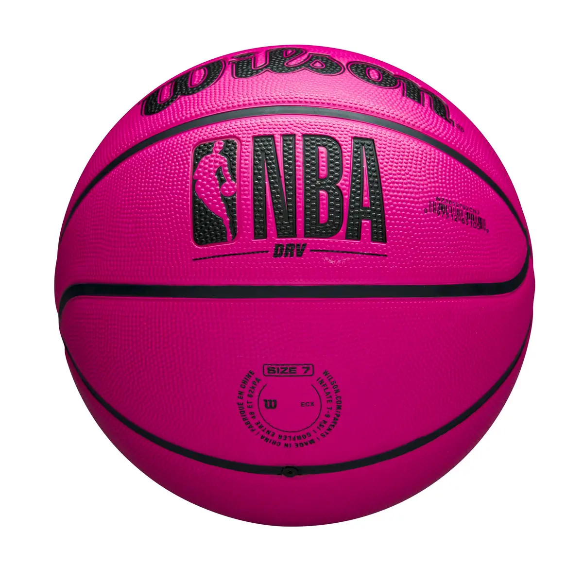 Wilson NBA DRV Outdoor Basketball Size 7 | Official NBA Pink 29.5" with Pump - view 6