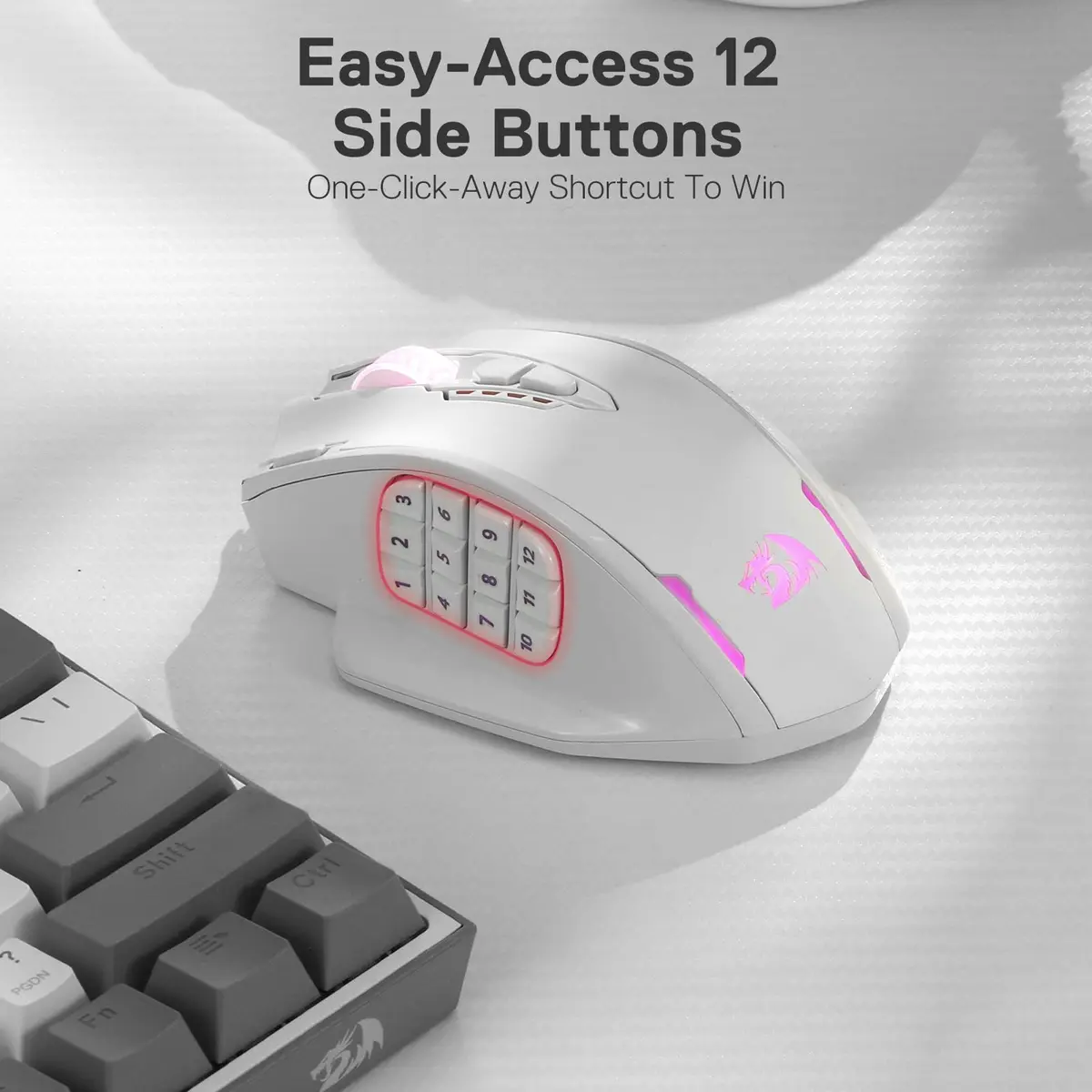 Redragon M913 Impact Elite Wireless RGB MMO Gaming Mouse 16000 DPI | Pixart 3335 Optical Sensor - view 3