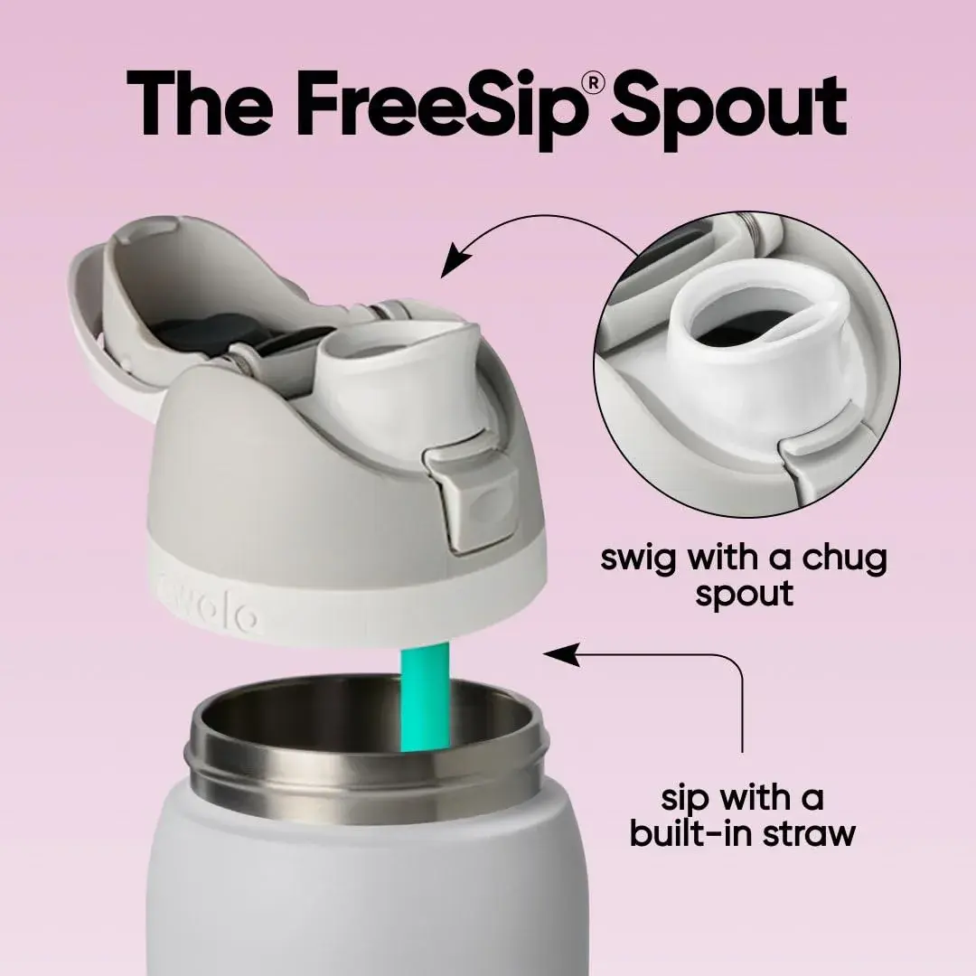Owala FreeSip Insulated Water Bottle 32 oz (946ml) Dreamy Field | Sip or Swig Dual-Use - view 2