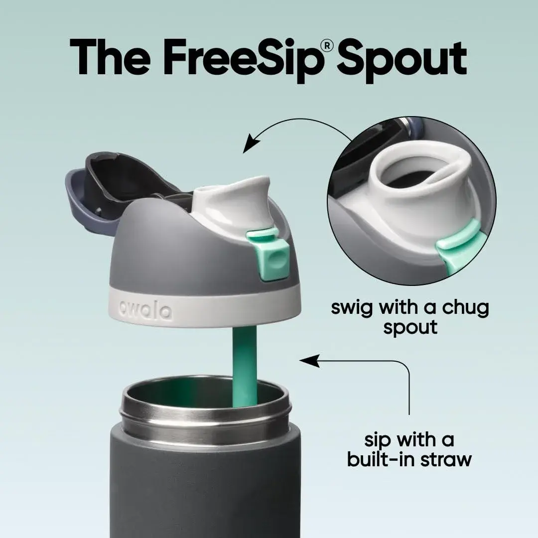 Owala FreeSip Insulated Water Bottle 591ml (24 oz) | Keeps Drinks Cold 24 Hours - view 2