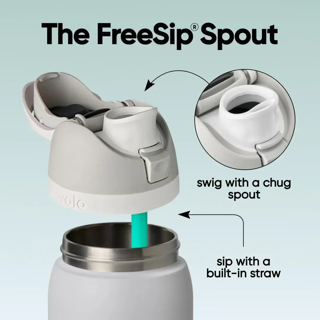 Owala FreeSip Insulated Stainless Steel Water Bottle 40 oz Foggy Tide | Keeps Cold 24 Hours - view 2