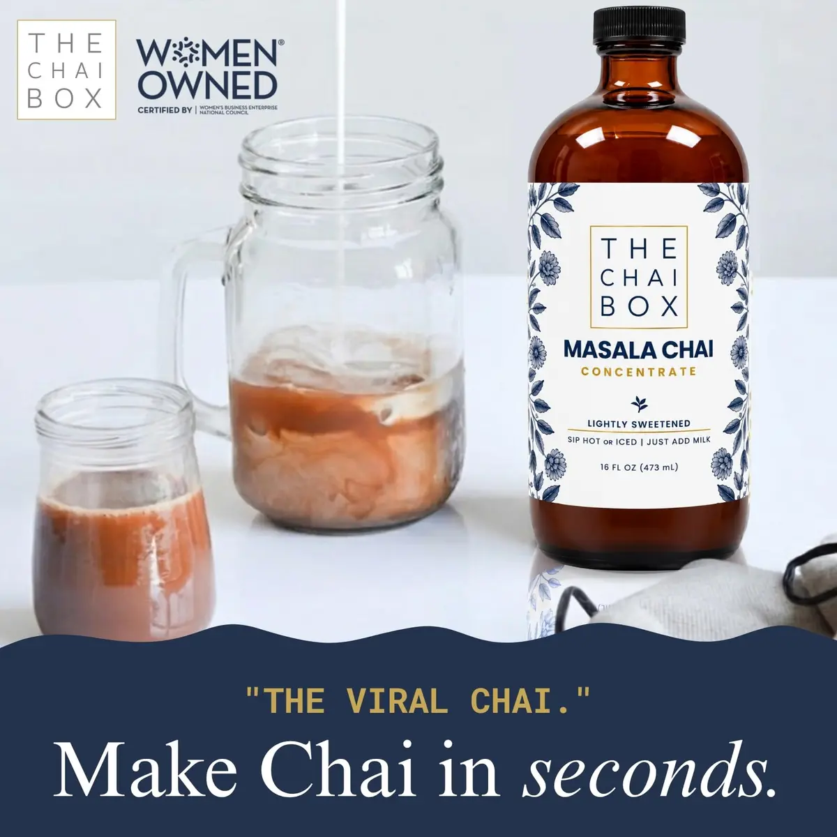 The Chai Box Sweetened Chai Concentrate 16 oz | Vegan & Gluten Free | Small Batch Indian-Inspired Flavour - view 4