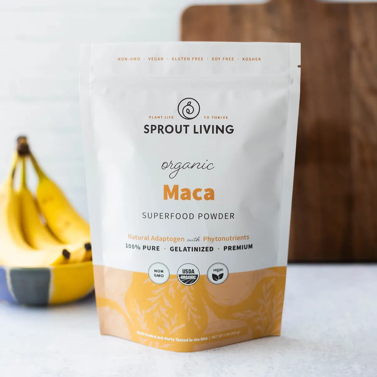 Sprout Living Organic Gelatinized Maca Root Powder | Adaptogen for Energy & Balance (70-120 chars) - view 2