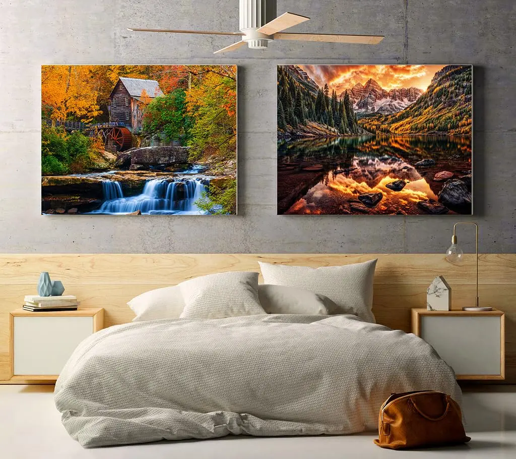 RECHIATO 2 Pack Fall 1000 Pieces Jigsaw Puzzles | Autumn Nature Scenic Challenge for Adults - view 6