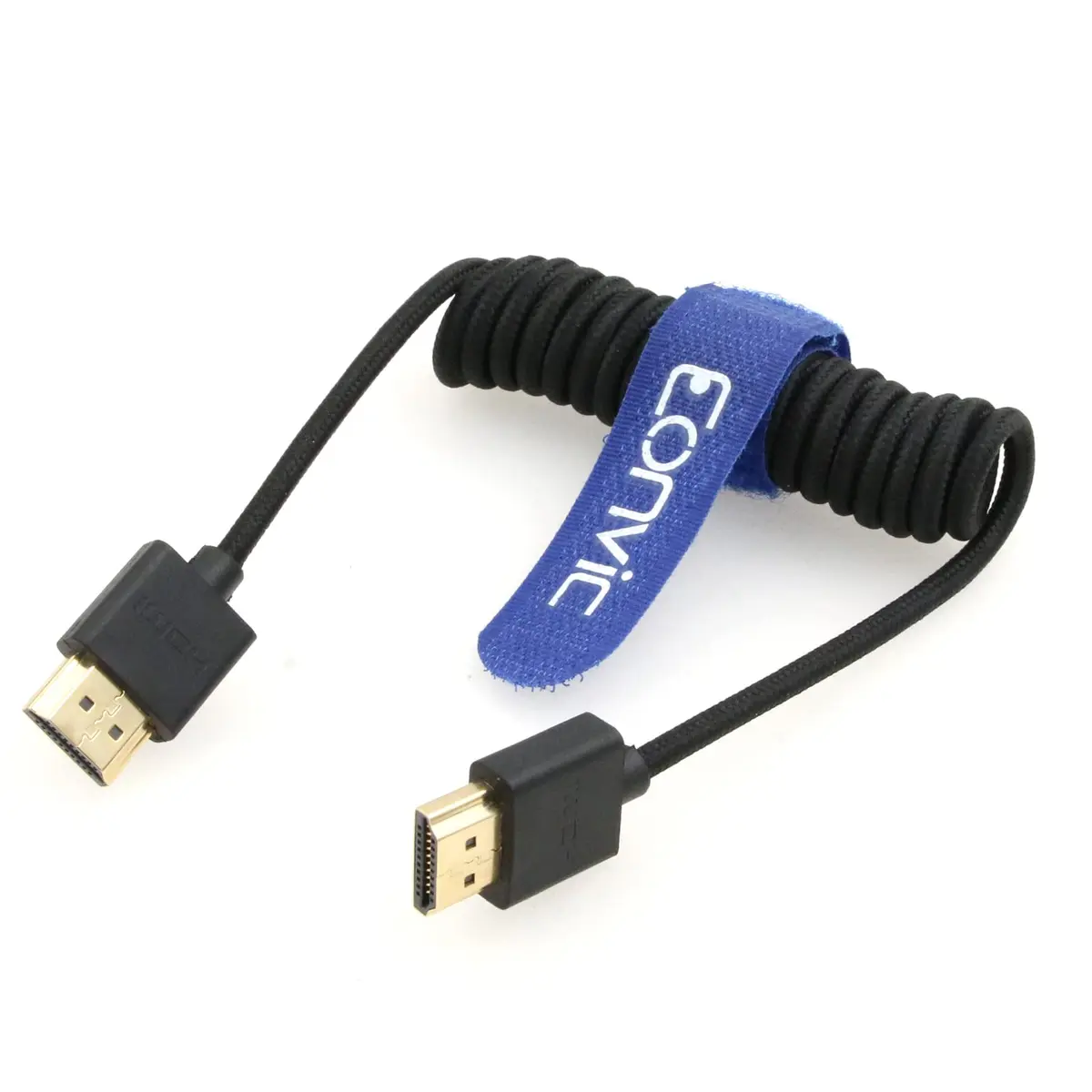 Eonvic 8K HDMI Extender Cable 48Gbps 1m (3.3ft) | High Speed Coiled Cable for Atomos Ninja V, Sony a7siii, Portkeys BM5 Monitor - view 2