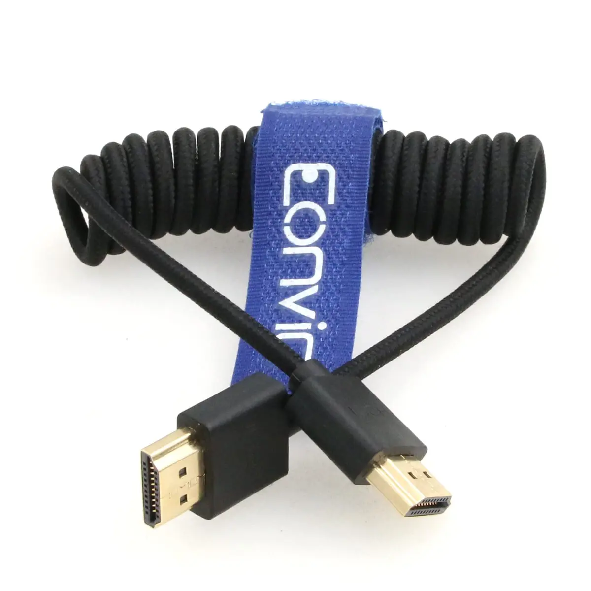Eonvic 8K HDMI Extender Cable 48Gbps 1m (3.3ft) | High Speed Coiled Cable for Atomos Ninja V, Sony a7siii, Portkeys BM5 Monitor - view 3