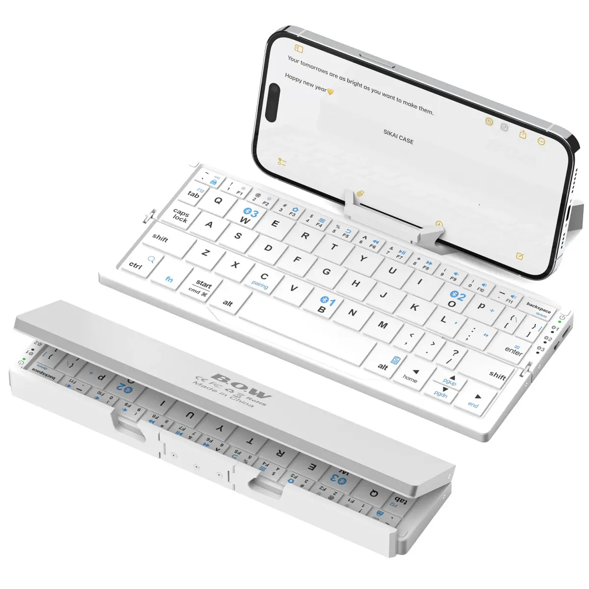 SIKAI CASE Foldable Bluetooth Keyboard with Magnetic Stand, 60-Key Mini Wireless Keyboard | Broadcom Chip - main product image