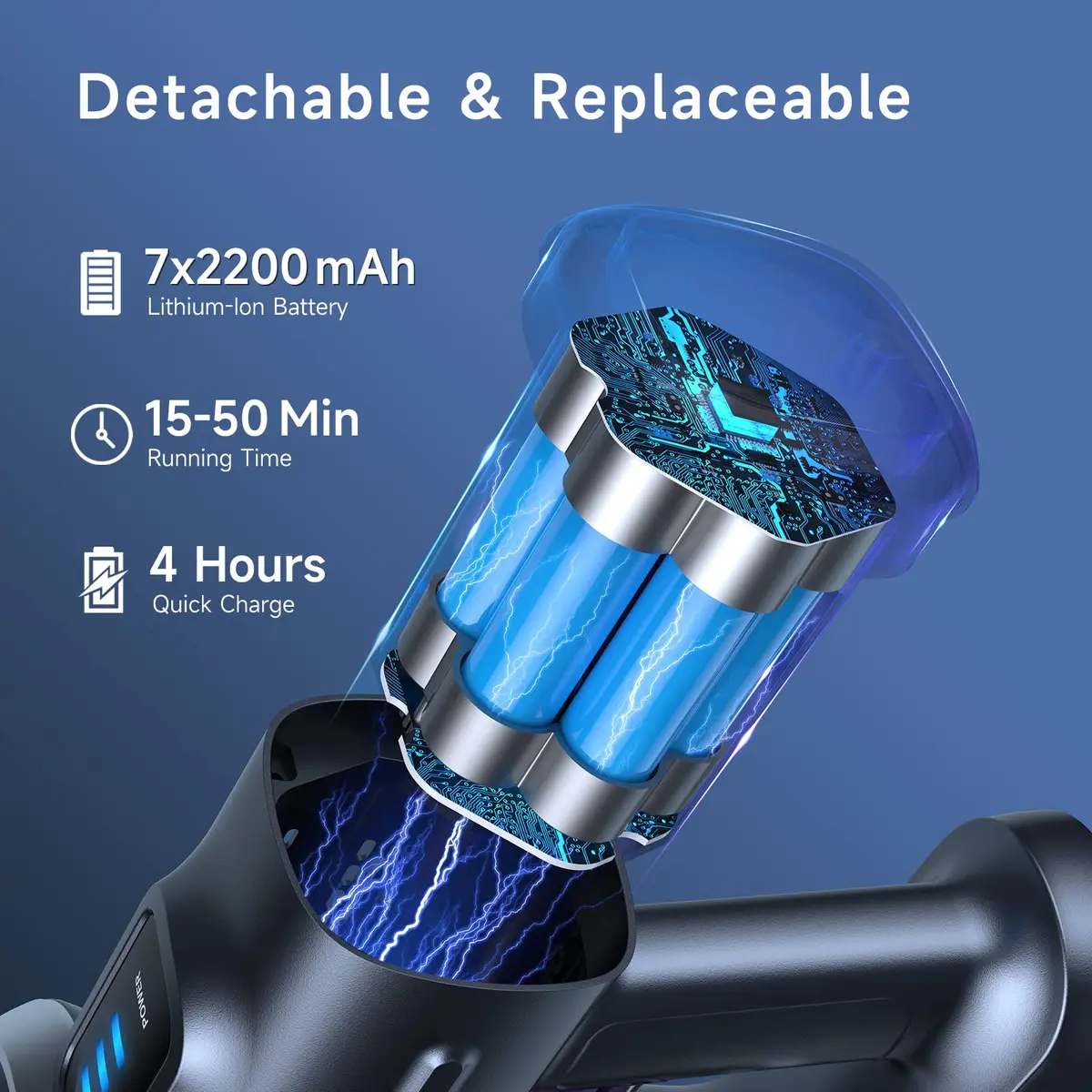 Lubluelu Cordless Stick Vacuum Cleaner, Lightweight 235W Brushless Motor, Rechargeable Battery, Self-Standing for Carpet & Hard Floor - view 6