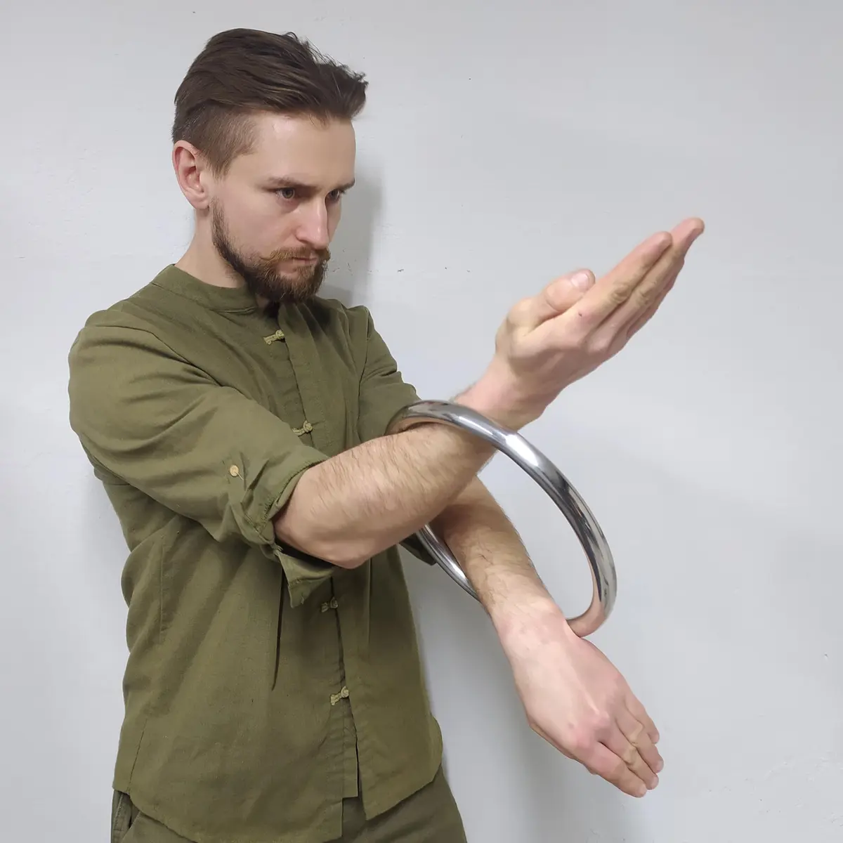 HYOUT Wing Chun Stainless Ring 21 cm (8.27 inch) | Sticky Hand Strength Training - view 7