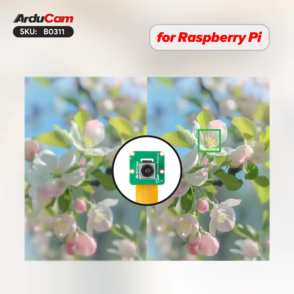 Arducam Camera Module 3 Wide, 120°(D) IMX708 Autofocus Pi Camera V3, 15cm 15-22 Pin FFC Cable | High-Quality Raspberry Pi Camera - view 7