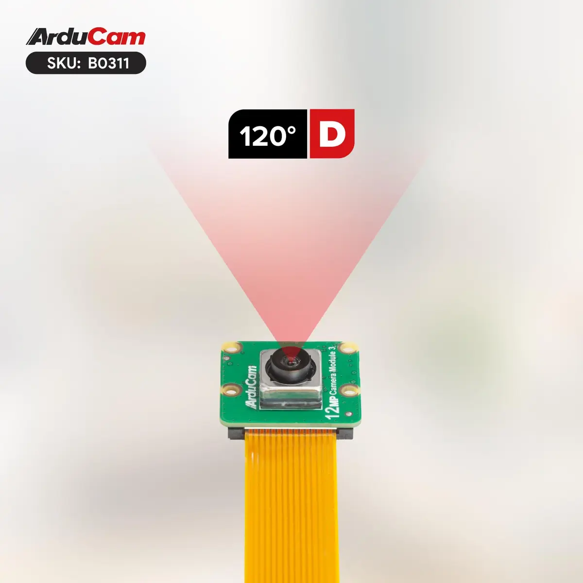 Arducam Camera Module 3 Wide, 120°(D) IMX708 Autofocus Pi Camera V3, 15cm 15-22 Pin FFC Cable | High-Quality Raspberry Pi Camera - view 2