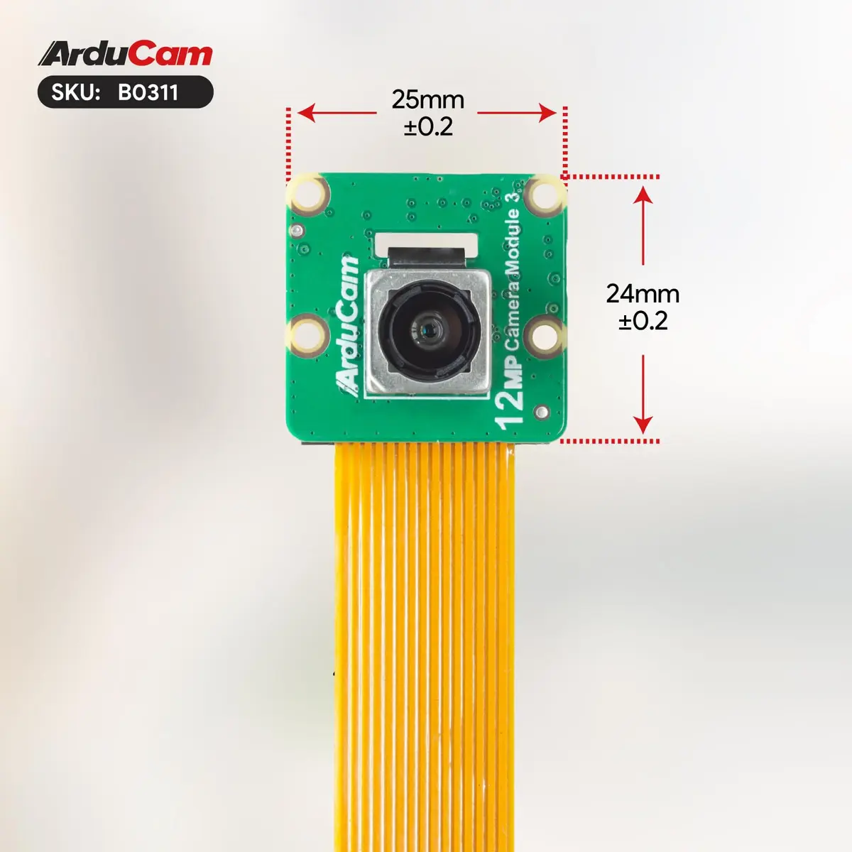 Arducam Camera Module 3 Wide, 120°(D) IMX708 Autofocus Pi Camera V3, 15cm 15-22 Pin FFC Cable | High-Quality Raspberry Pi Camera - view 3