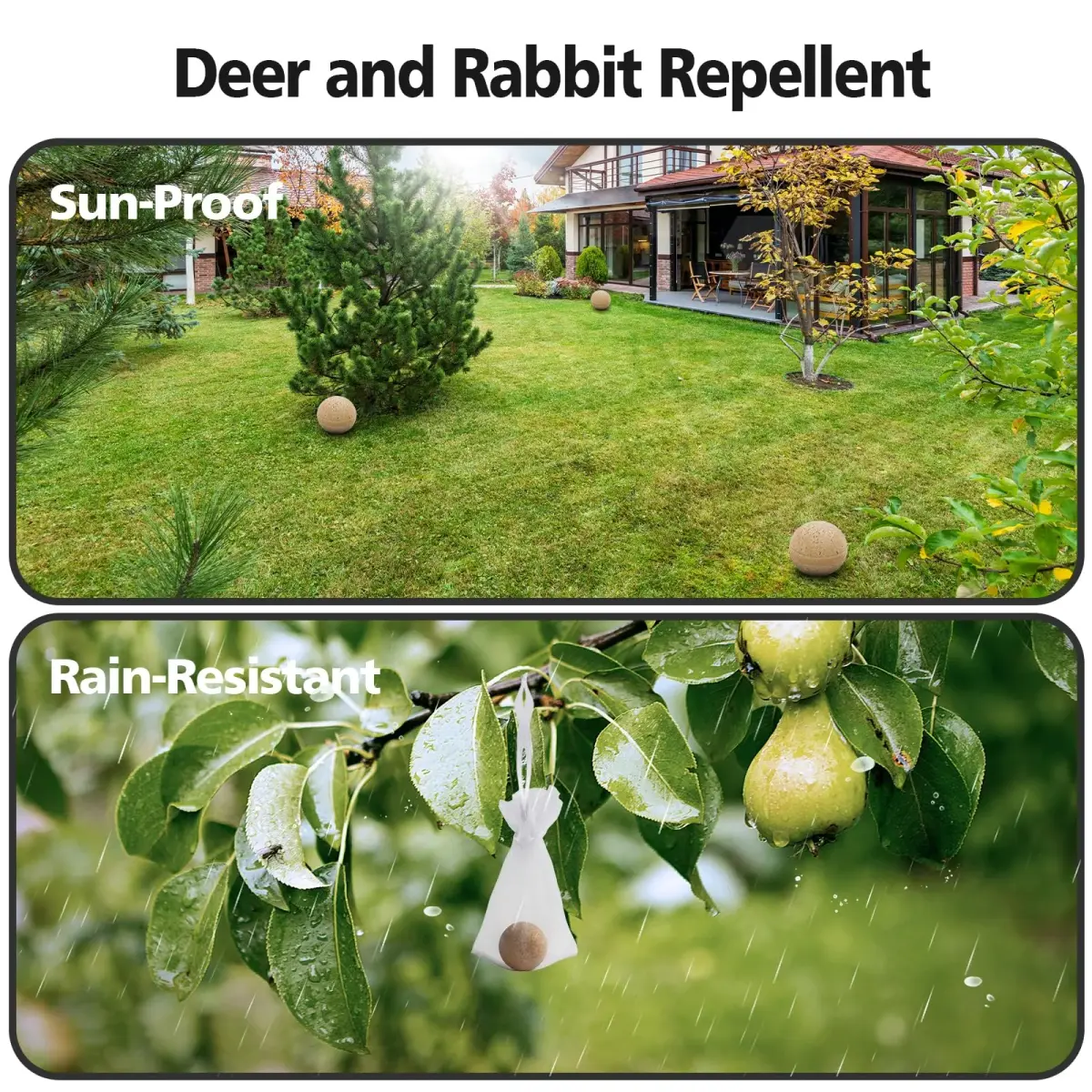 USKICH 20 Pack Deer & Rabbit Repellent Sticks | Peppermint & Garlic Scent (20 Count) - view 3