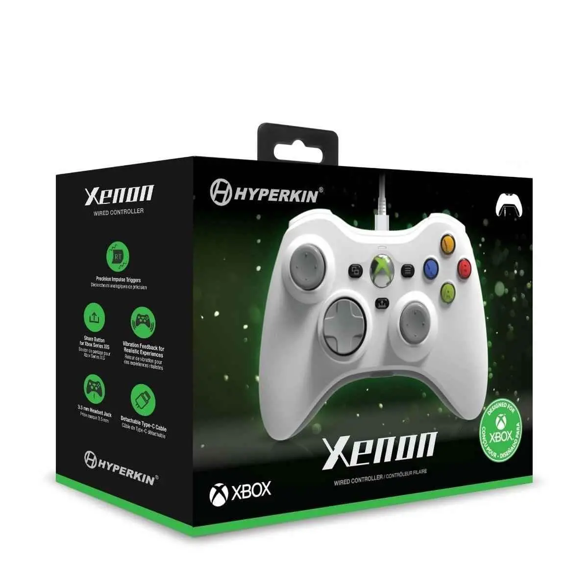 Hyperkin Xenon Wired Controller for Xbox Series X|S & Windows 10|11 PC | Nostalgic Design with Impulse Triggers & 3.5MM Jack - view 6