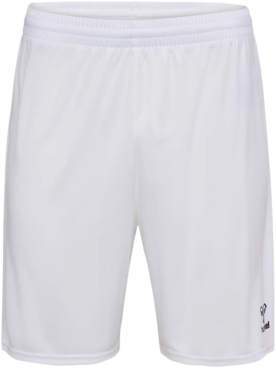 Hummel Hmlessential Multisport Shorts White | Recycled Polyester, Mid Rise, Water-Based Print - main product image