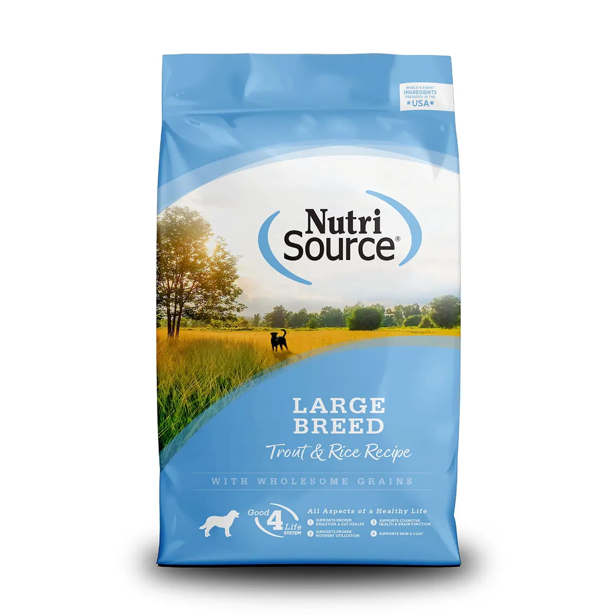 NutriSource Large Breed Trout & Rice Dog Food 11.8kg | Supports Digestion & Heart - main product image