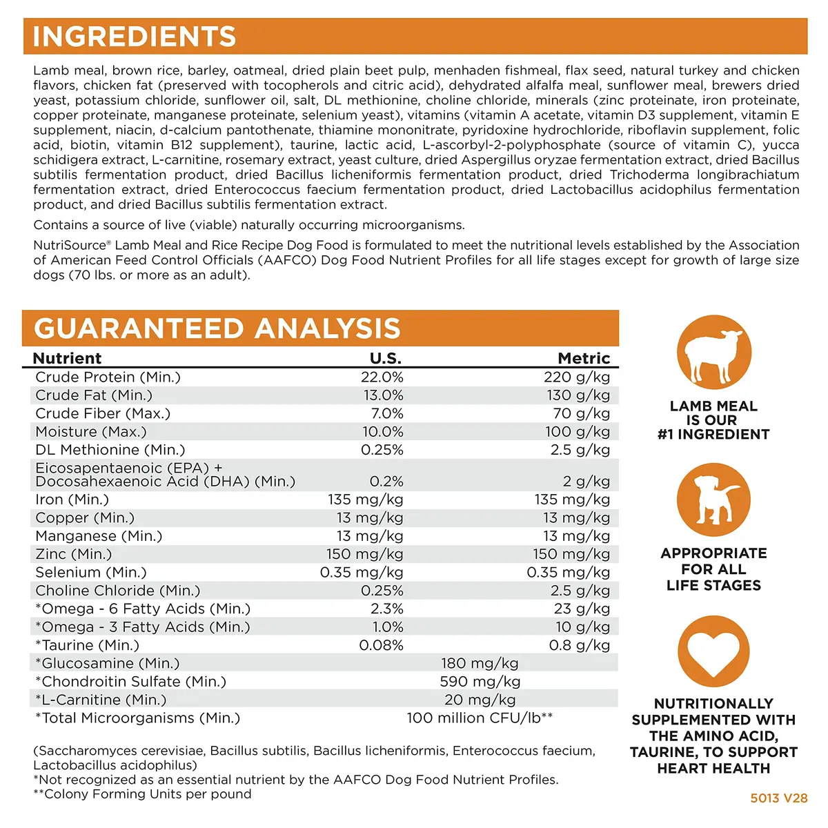 NutriSource Adult Dry Dog Food, Lamb Meal & Rice, 26 lb | Supports Muscle & Digestion - view 6