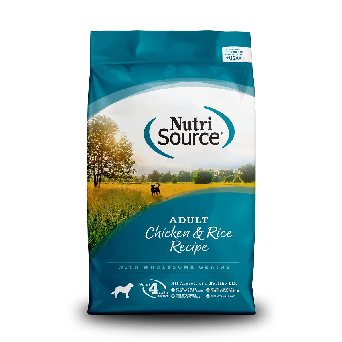 NutriSource Adult Chicken & Rice Dog Food, 26 lb | Supports Digestion & Long Life - main product image