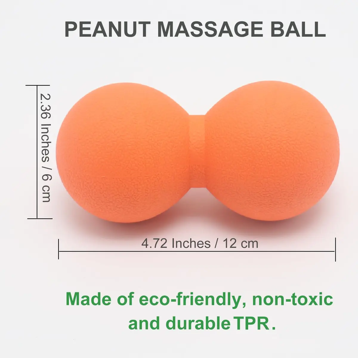 SIMPLECOOL Hard Peanut Massage Ball 12cm | Deep Tissue Trigger Point Relief - view 2