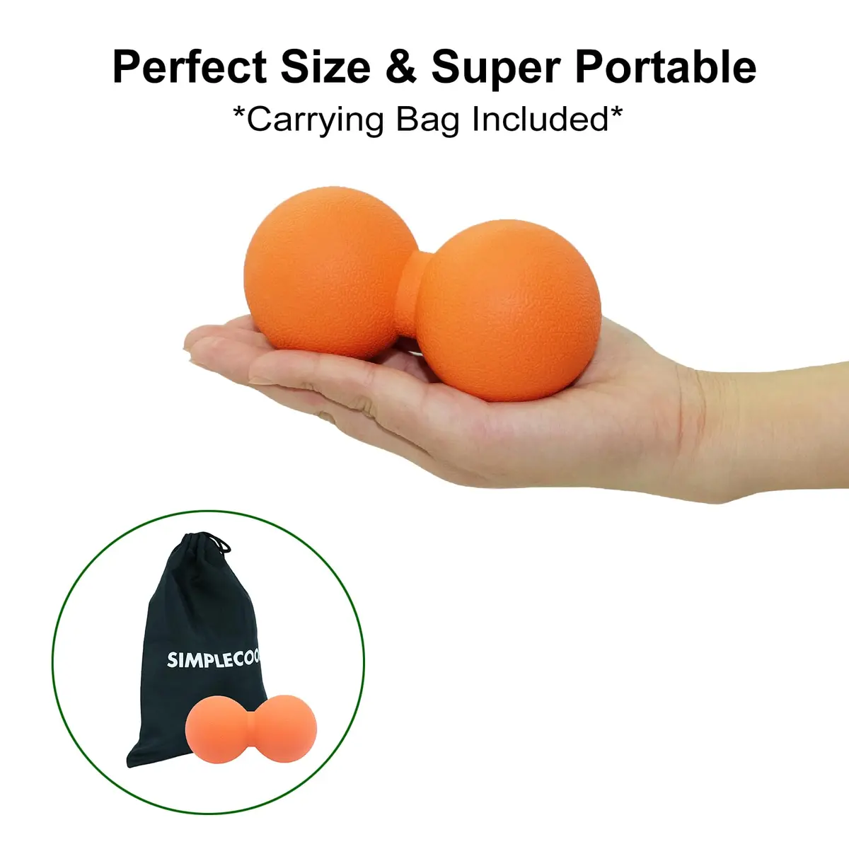 SIMPLECOOL Hard Peanut Massage Ball 12cm | Deep Tissue Trigger Point Relief - view 3