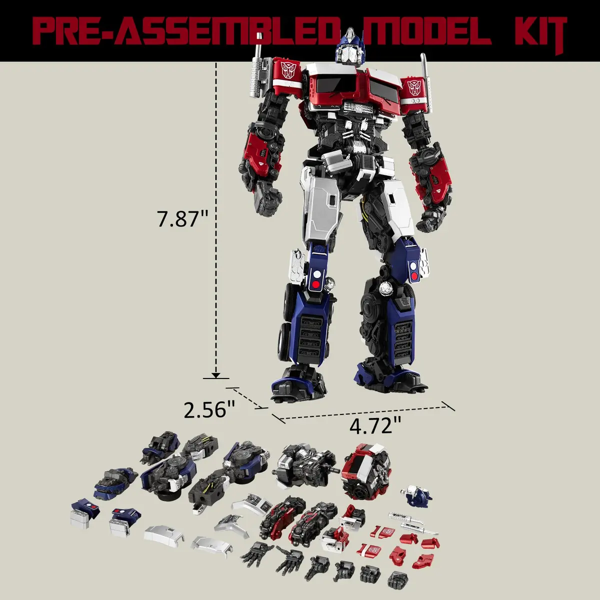 YOLOPARK Optimus Prime Transformers Action Figures Rise of The Beasts | 7.87 Inch Highly Articulated Toy for Kids & Collectors - view 3