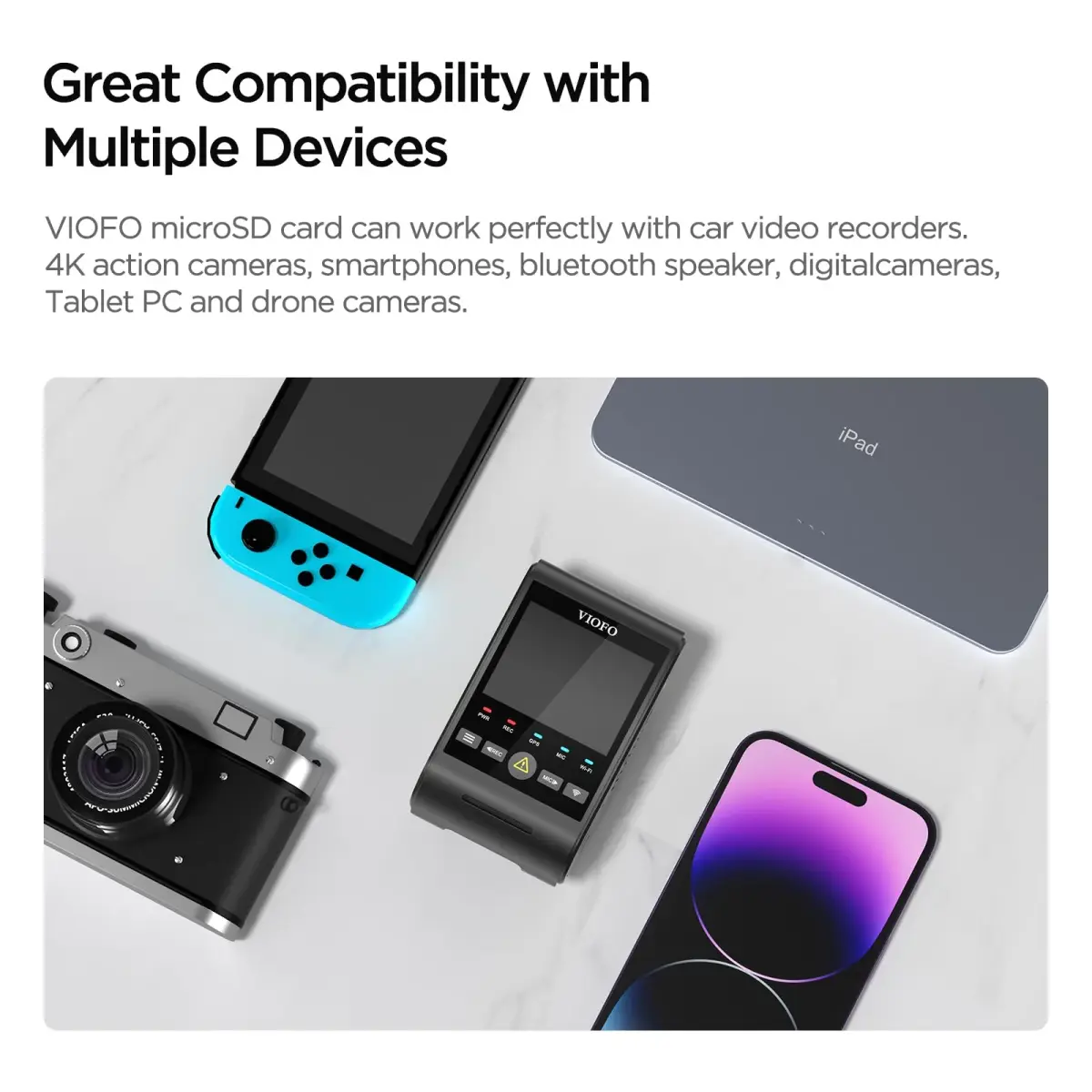 VIOFO 64GB Industrial Grade High Endurance microSDXC Card with Adapter | Dash Cam Ready - view 6