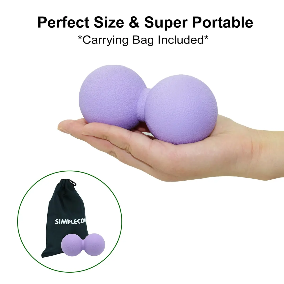 SIMPLECOOL Purple Massage Ball Deep Tissue Trigger Point Acupressure 12cm - view 3