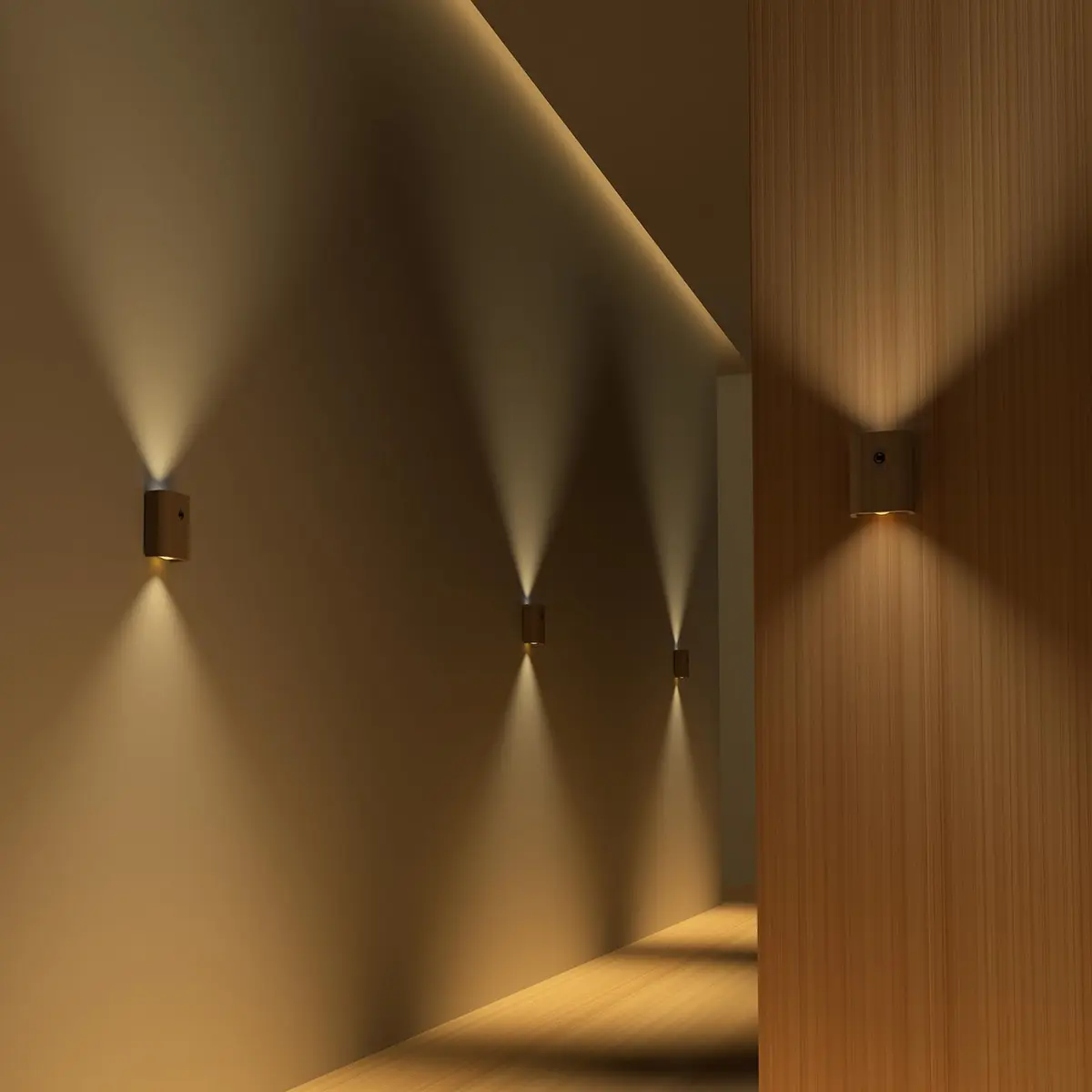 LANDGOO Wood Step Light, Motion Sensor, Rechargeable, Beech Wood | Warm 2700K Night Light with Infrared Sensor - view 8