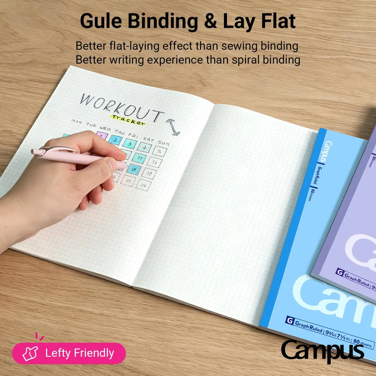 KOKUYO Campus Composition Notebooks, 9-3/4" x 7-1/2" College Ruled, 160 Pages (80 Sheets Each) | Made in Japan - view 4