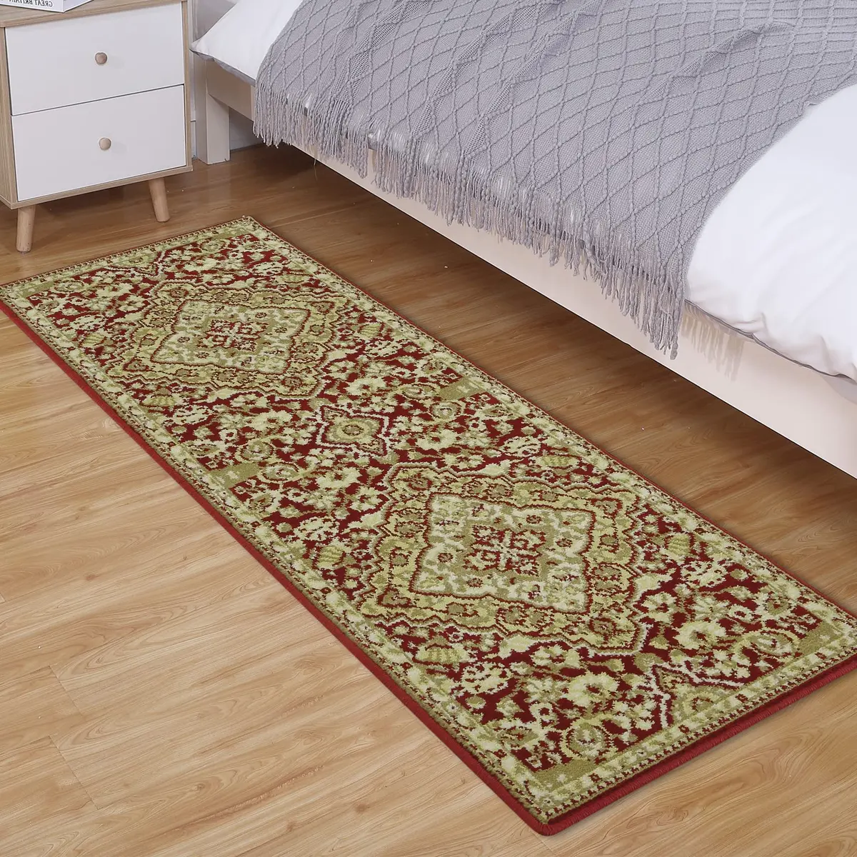 WESTLOOM 2x6 Long Hallway Runner Rug Area Rug Oriental Traditional Area Rug on-Shedding Indoor Area Rug for Living Room Bedroom Entryway, Red | Modern Oriental Style - view 3