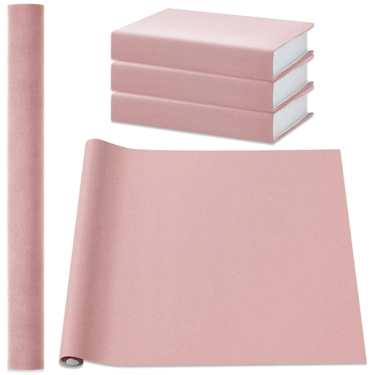 PerKoop Book Cloth for Bookbinding 40x16 Inch | Vibrant Pink Suede Fabric - main product image